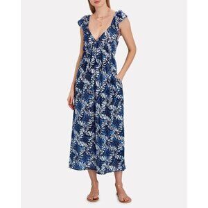 XiRENA Blue and White Floral Maxi Dress